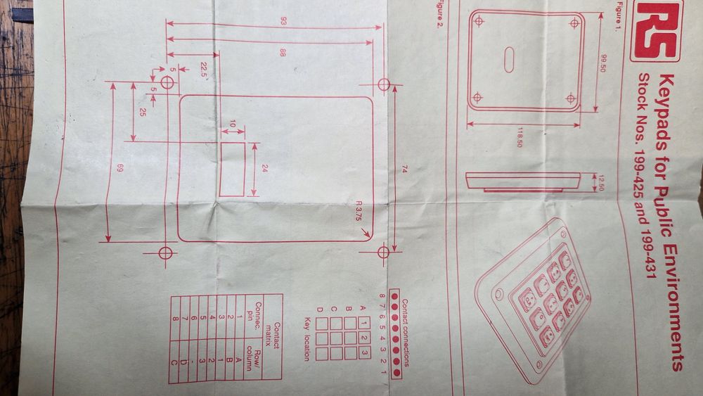 Klawiatura, szyfrator wandaloodporny IP67