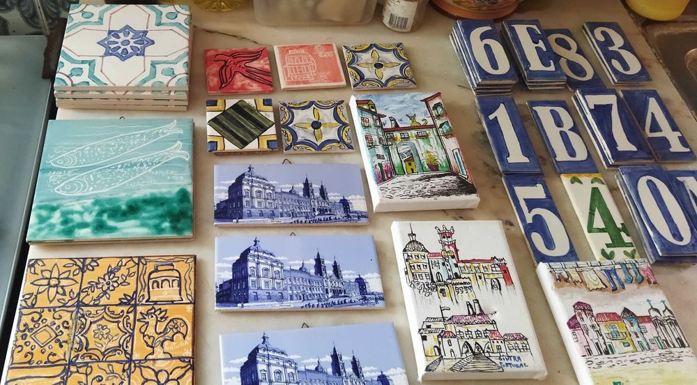 azulejos Vários letras números
