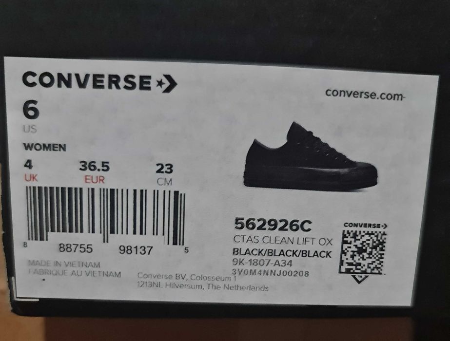 Женские черные новые CONVERSE