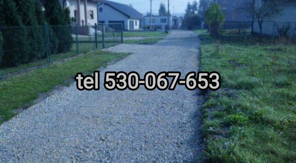 Utwardzanie Budowa Drogi Utwardzenie Terenu Kliniec Kruszywo Koparka