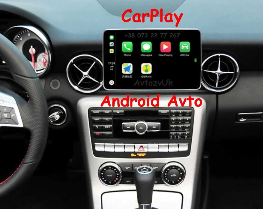 Дисплей Mercedes Benz SLK SLC SL R172 R231 GPS USB Android 15 CarPlay