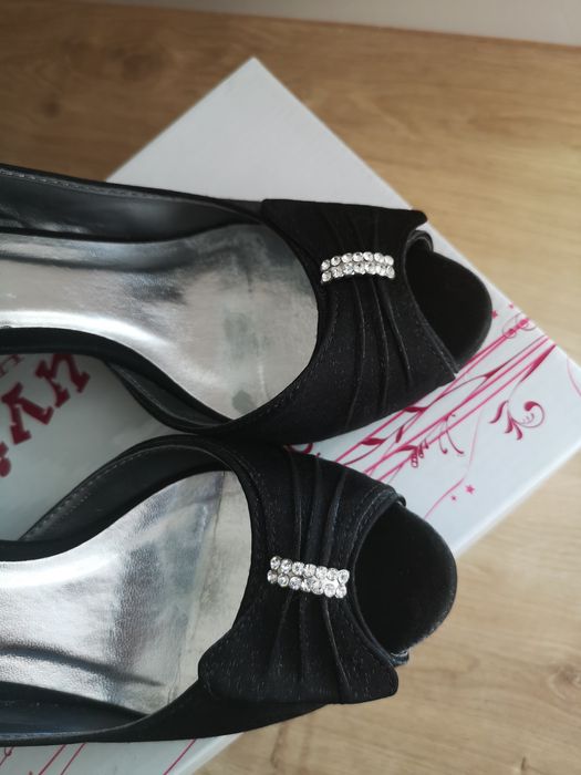 Szpilki Vesuvio Czarne Ślub