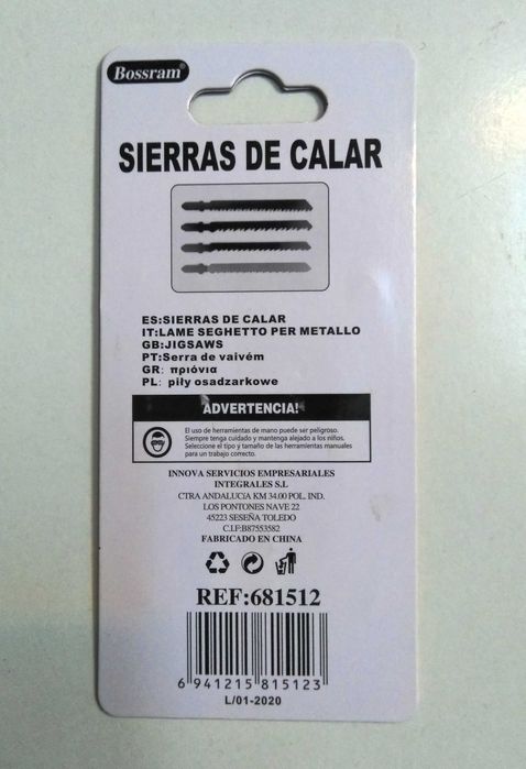 Serras tico tico. Corte de metal e madeira