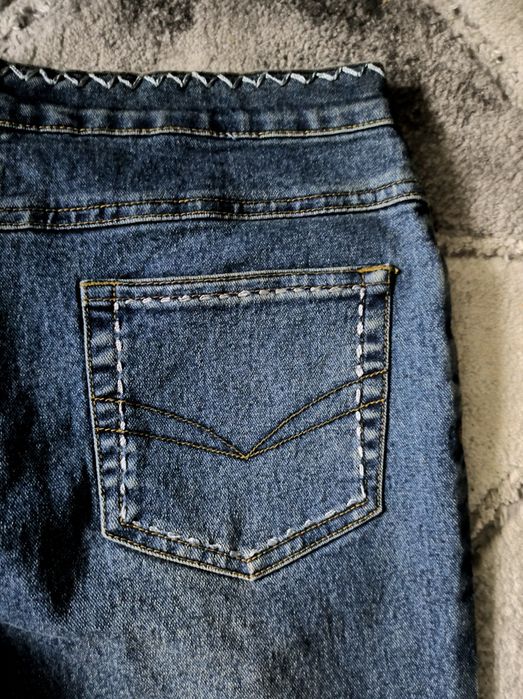 Spodnie jeans, jeansowe, vintage, dzwony, M (38)