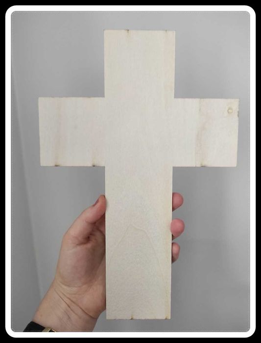 Drewniana dekoracja ścienna ozdoba religijna KRZYŻ