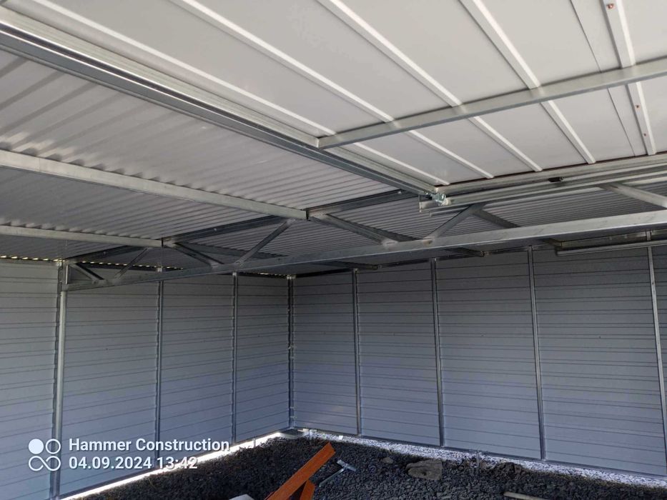 Garaż blaszany, wiata. WZMOCNIONY PROFILAMI. PRODUCENT. Cała Polska