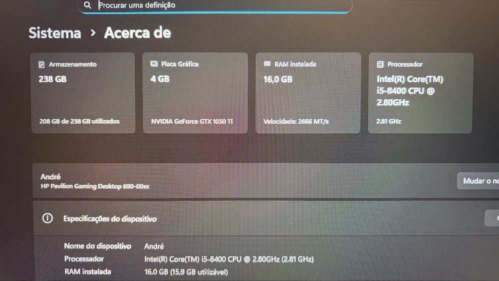 Desktop HP Pavilion Gaming Desktop