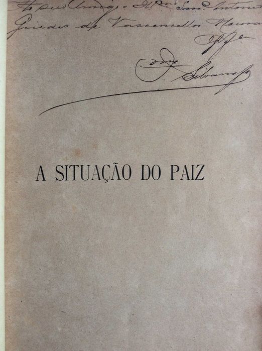 A Situação do Paiz - Abalos da Sociedade Portugueza, 1895. Raro