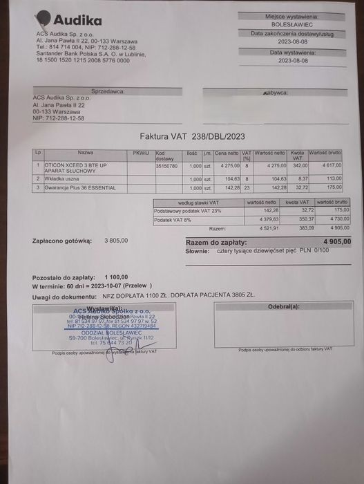 Aparat słuchowy OTICON XCEED 3 BTE UP