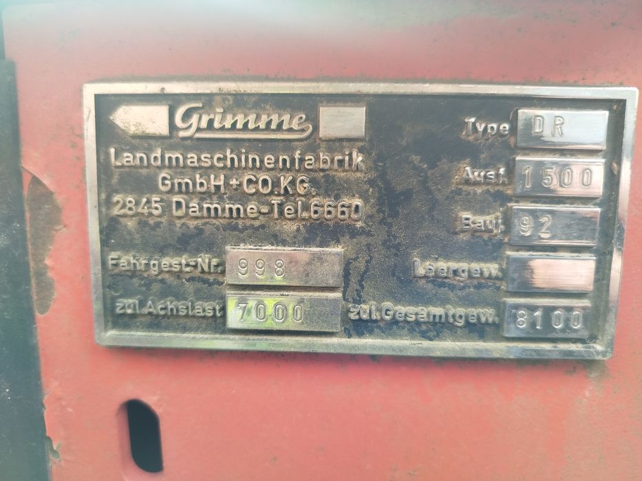 Grimme DR1500 do marchwi cebuli ziemniaka