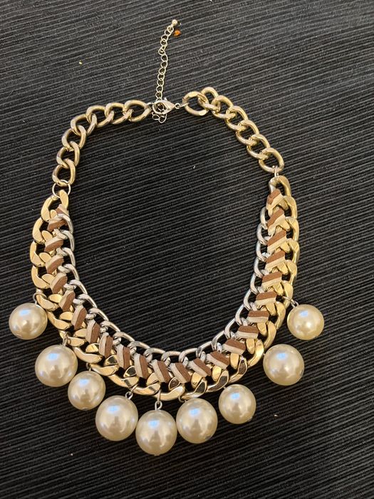 krótki Naszyjnik z dużymi perłami