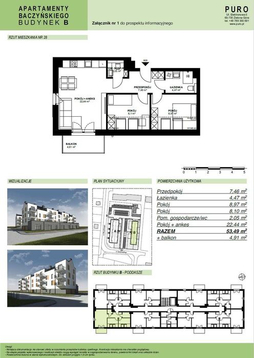 APARTAMENT 3 POKOJE + parking + balkon / winda / ogrzewanie podłogowe / wideo domofon