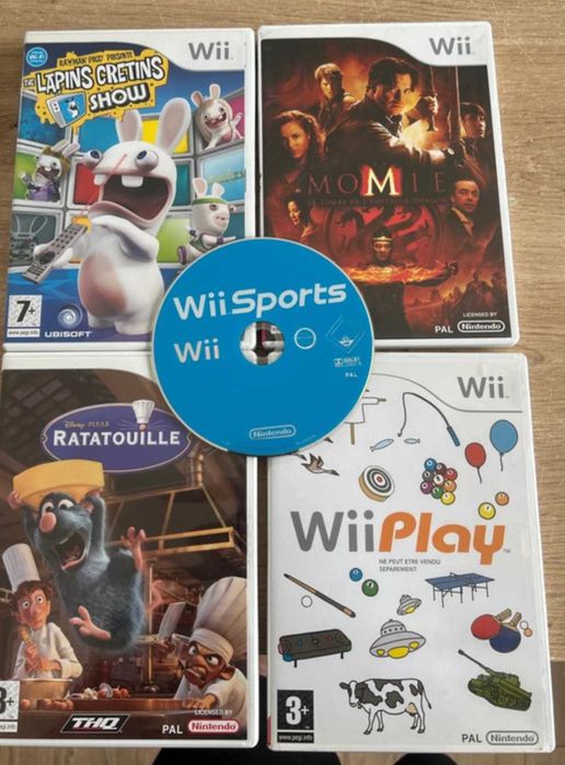Pack 5 jogos Nintendo Wii – familiares, completos e em bom estado