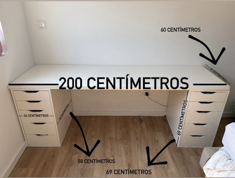 Secretária branca do ikea
