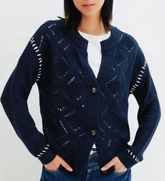 Sweter Bonprix 48/50, granatowy