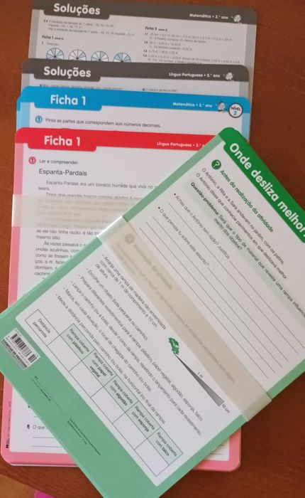 Material didático 1.° Ciclo fichas e soluções