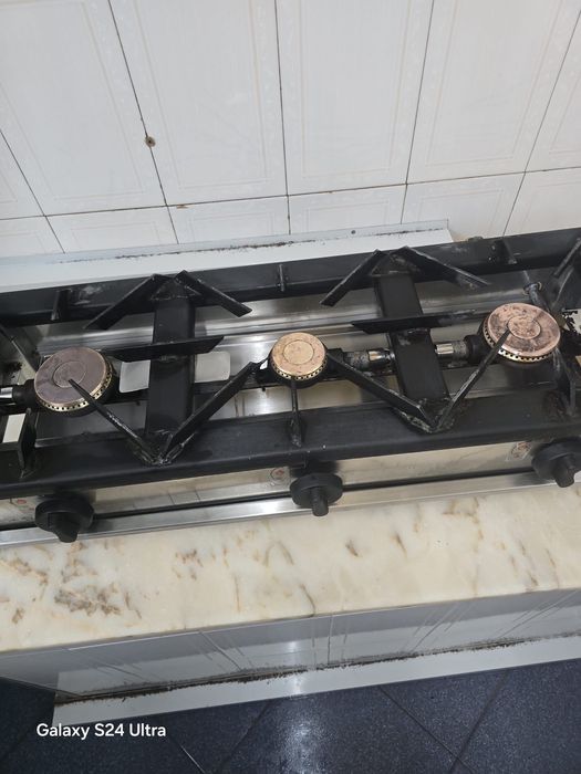 Fogão Industrial a Gás 3 Bocas – 90 cm – Usado, Bom Funcionamento