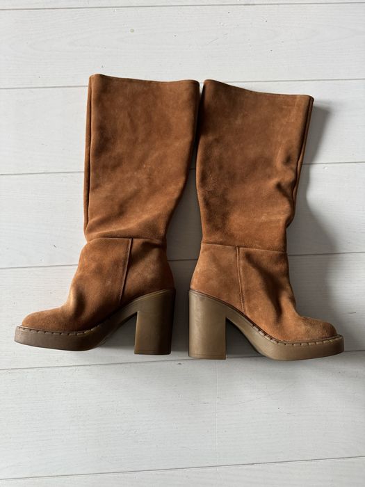 Kozaki Maciejka zamsz camel r. 36 jak nowe