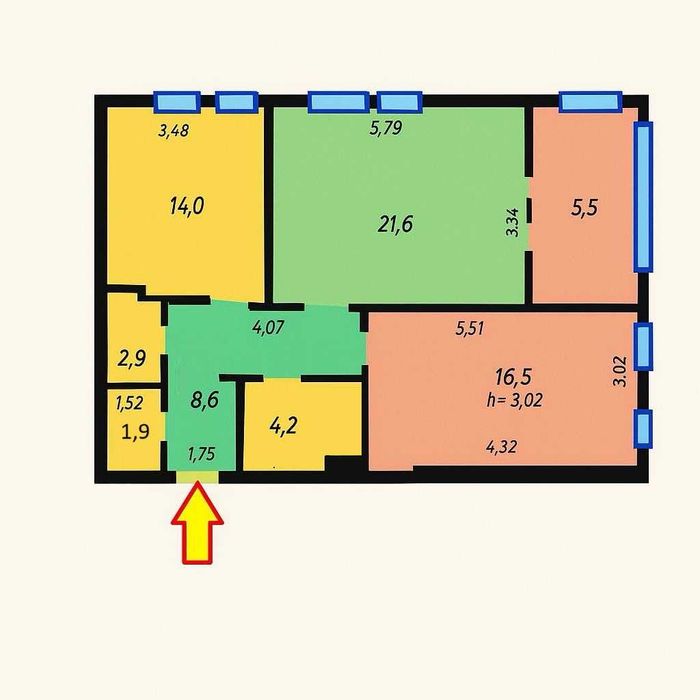 Продаж 2-кім. квартири. пр. Чорновола-Новобудова ЖК Сіті