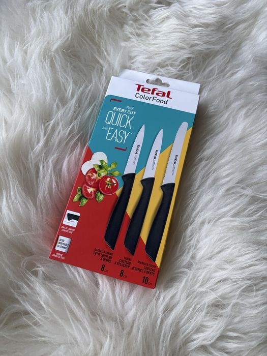 komplet nowych noży Tefal