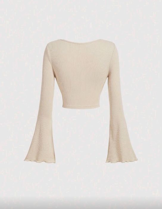 Top Damasco de Manga Comprida