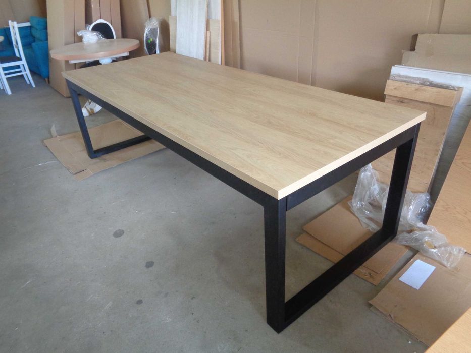 DUŻY Rozkładany Stół LOFT 250-350 x 100 + 2x50 Dostawki EGGER