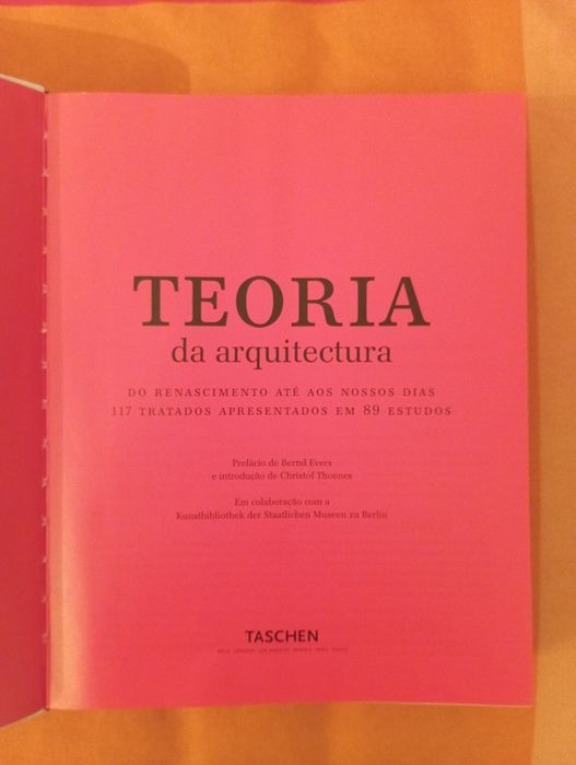 Teoria da Arquitetura - Tashen em português
