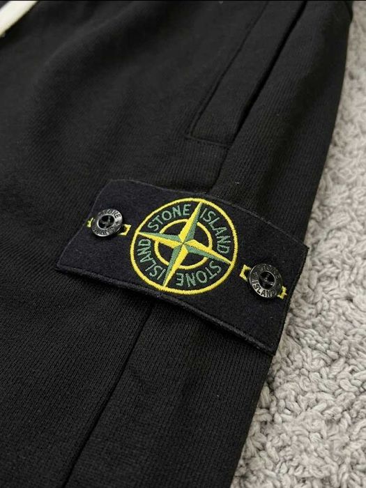 Новые Шорты Stone Island Cotton 100% | Спортивні Шорти Стон Айленд Чорні