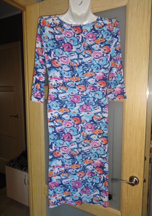 Красивое цветное нарядное вискозное платье для беременных 44 46 S M