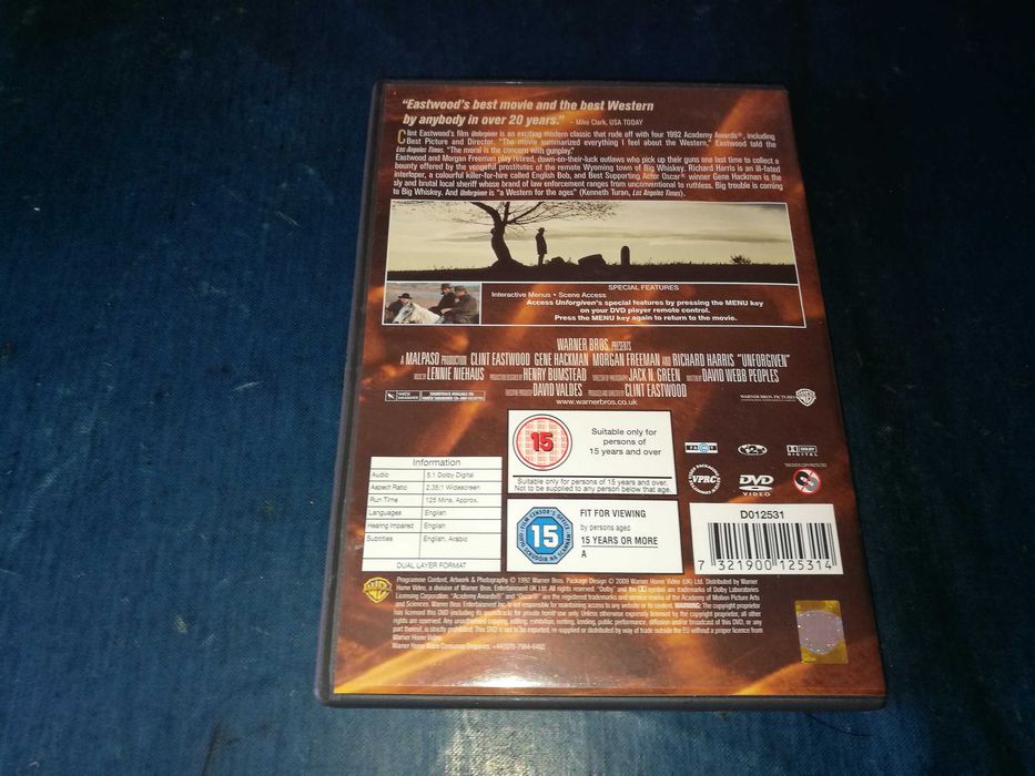 Unforgiven (Clint Eastwood) DVD (legendagem em Inglês)