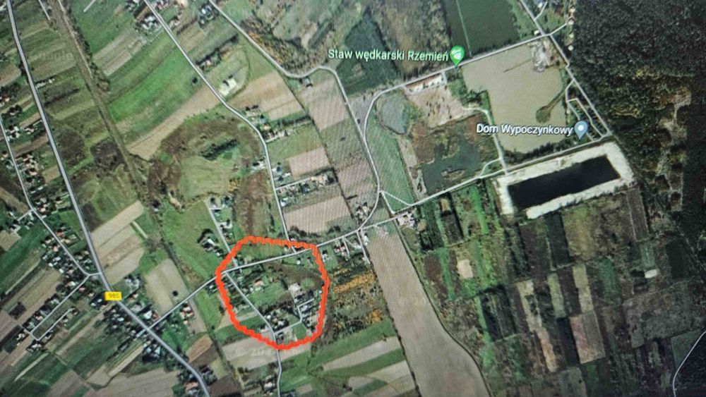 Działka budowlana z WZ Rzemień 18,22 a