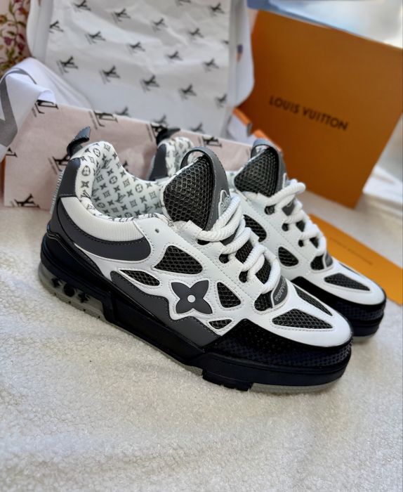Louis Vuitton Skate Sneakers Black White Grey