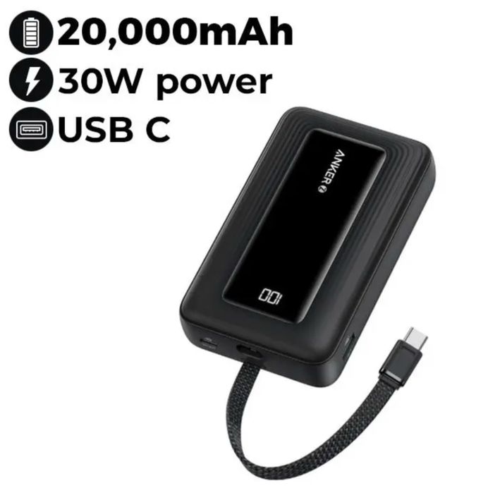 Nowy Powerbank Zolo firmy Anker, 20 000 mAh 30 W, szybka ładowarka