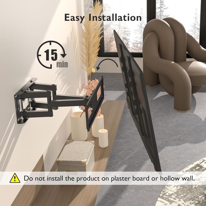 Suporte de parede p ecrãs planos e curvos de 23 a 70 pol, Vesa 400x400