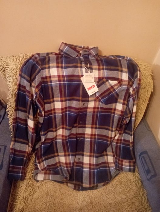 Сорочка(рубашка)НОВА байкова у клітину
