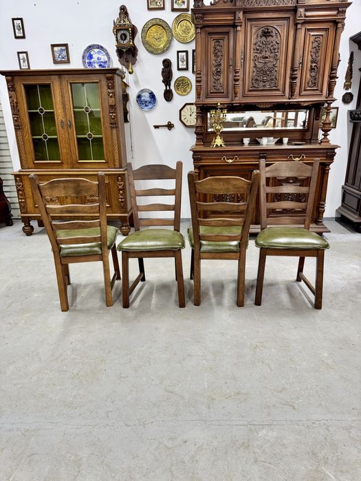 Дубові обідні стільці комплект дубовые стулья Мебель из Голландии