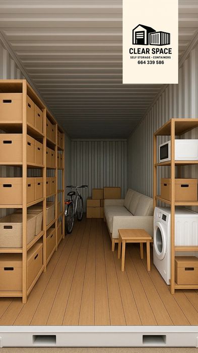 Wynajem kontenerów morskich 40HC self storage magazyn