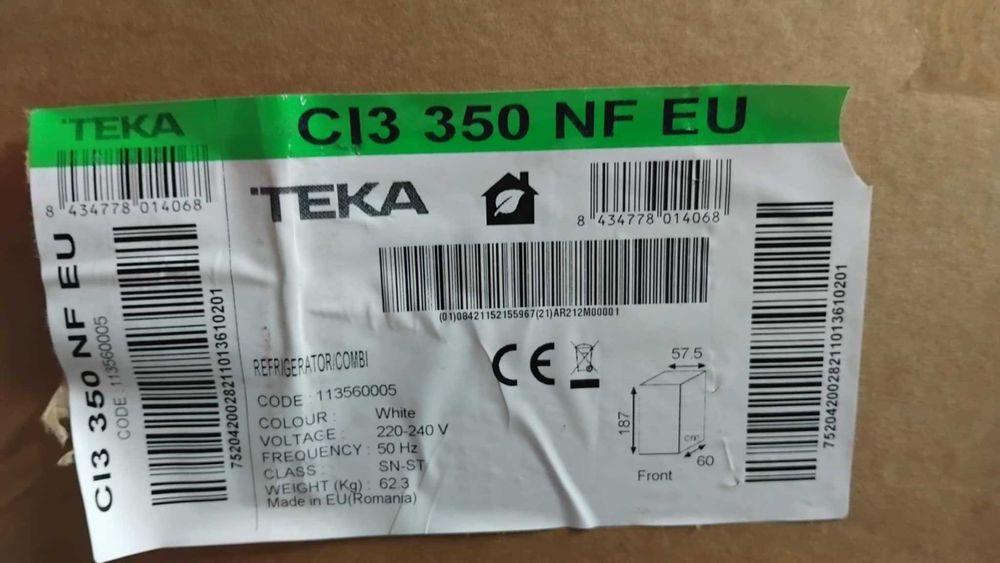 Frigorífico Combinado Encastre TEKA CI3 350 (No Frost)