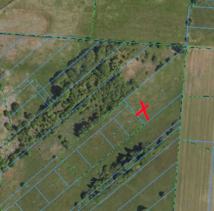 Działka budowlana o pow. 1540 m2 w Kurianach. 170 zł m2.