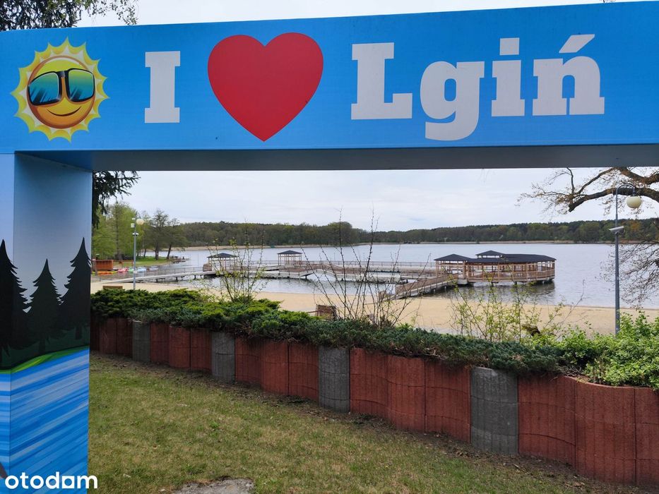 Słoneczna enklawa nad Jeziorem Lgińskim Małym – 1000m2, jezioro, las