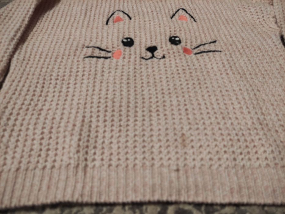 Sweter dziewczęcy damski r. M kotek FB sister knitwear