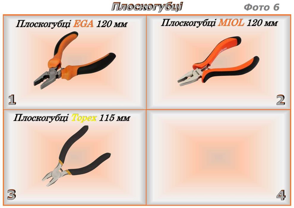 Плоскогубці Кусачки Бокорізи