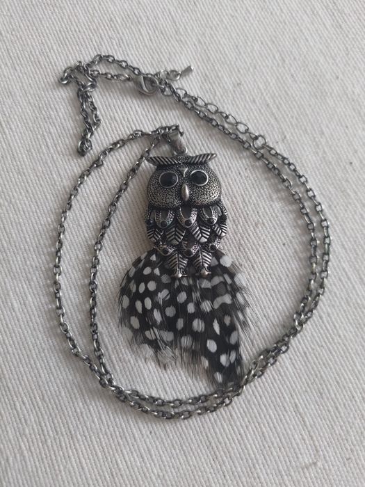 Sowa zawieszka wisior metalowy