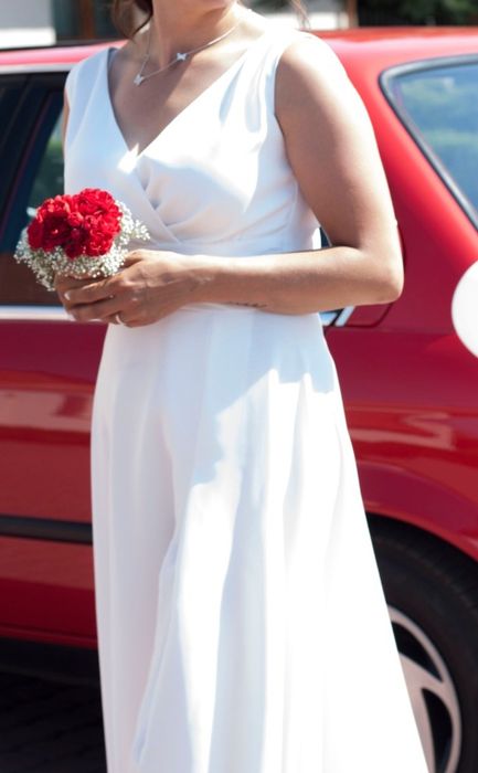 Suknia ślubna delikatna lekka 36/38 160 +6cm