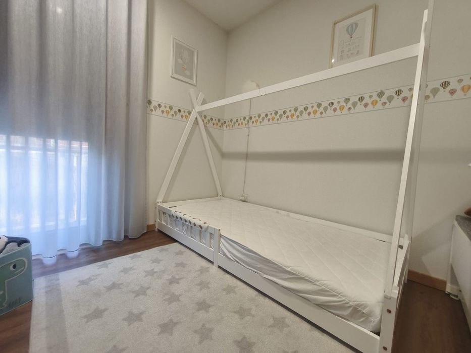 Cama de criança branca 200x90