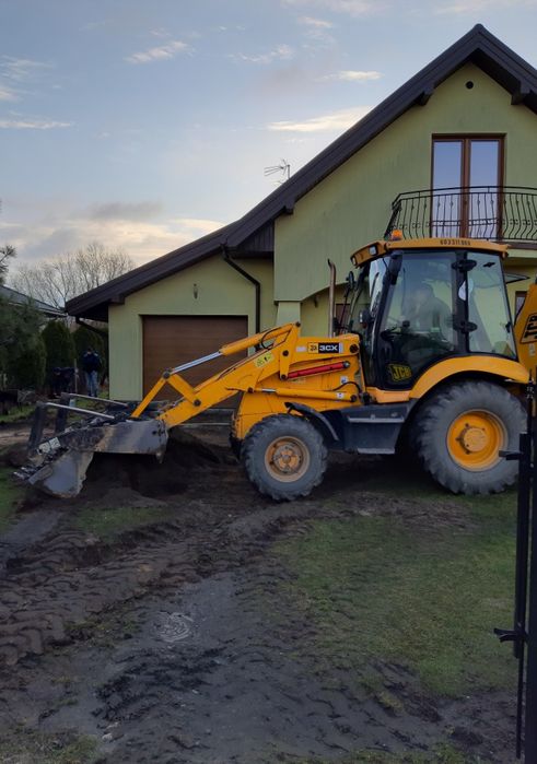 Usługi koparko ładowarką, wykopy, prace ziemne, odśnieżanie