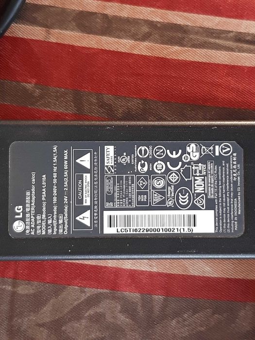 Transformador/cabo de ligar tv LG