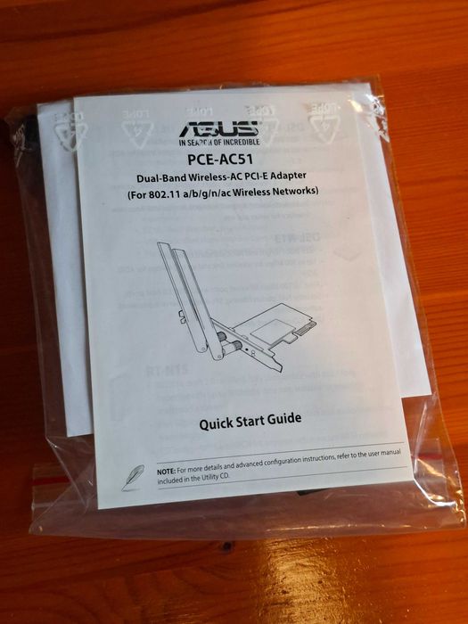 Karta WiFi ASUS PCE-AC51 - WLAN PCI-E 802.11AC 300M