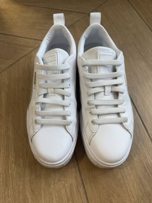 Sneakersy Puma Mayze Classic biale, dkora naturalna, rozmiar 38