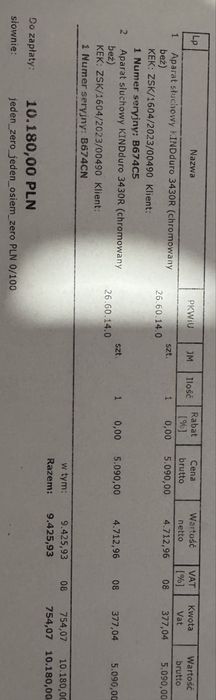 Aparat sluchowy bezprzewodowy KIND